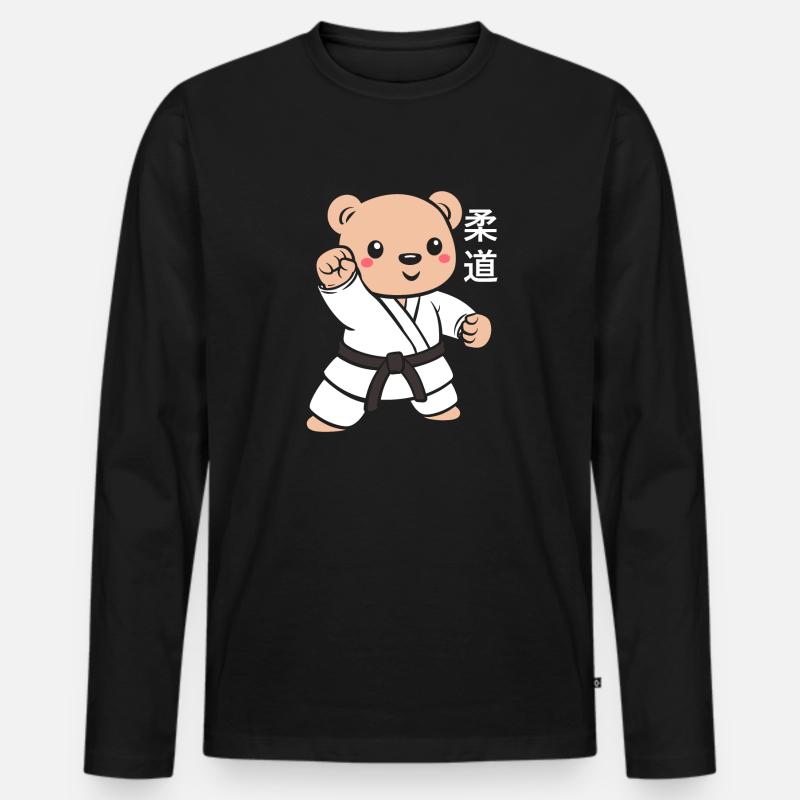 judo - Men's Premium Organic Long Sleeve Shirt - black