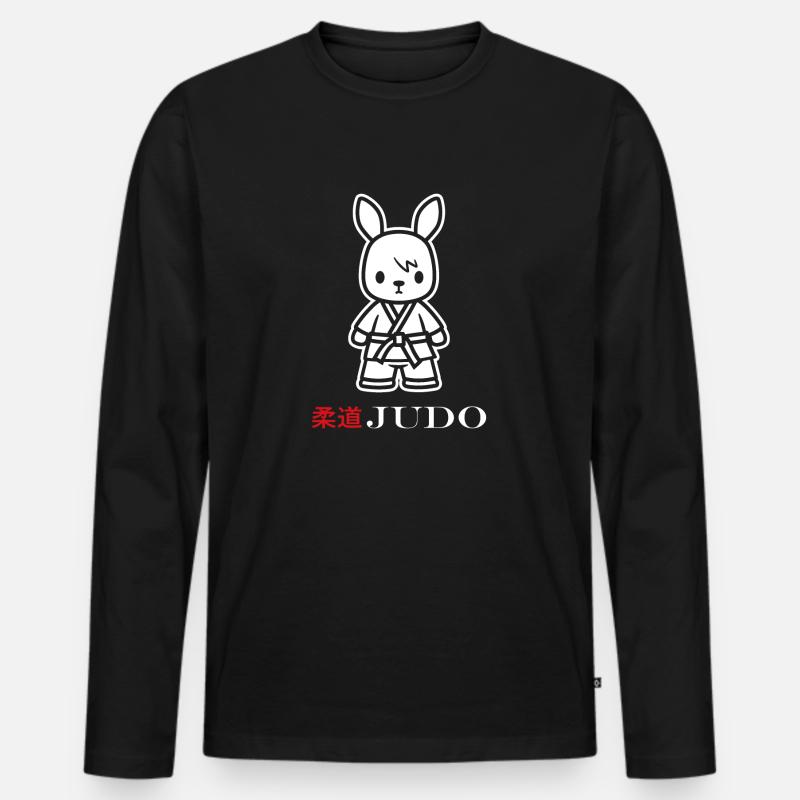 Judo - Männer Premium Bio Langarmshirt - Schwarz
