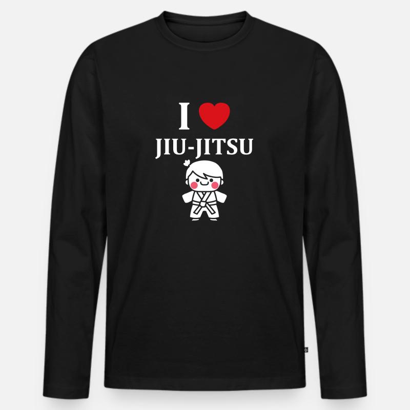 Jiu Jitsu - Männer Premium Bio Langarmshirt - Schwarz