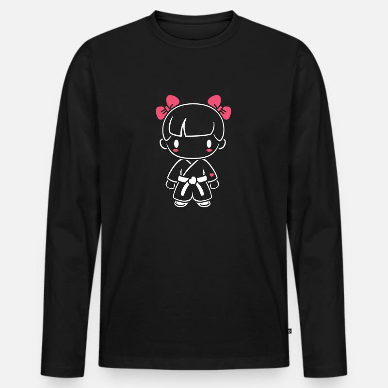 Jiu Jitsu - Männer Premium Bio Langarmshirt - Schwarz