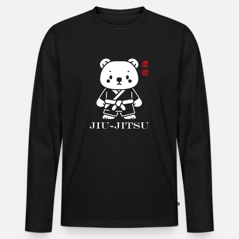 Jiu Jitsu - Männer Premium Bio Langarmshirt - Schwarz
