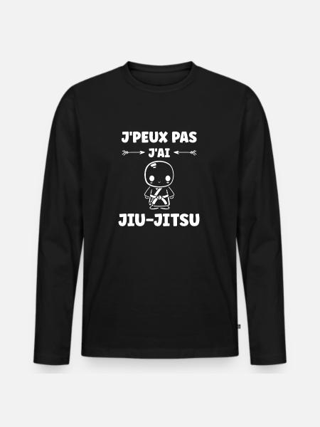 Jiu Jitsu - Männer Premium Bio Langarmshirt - Schwarz