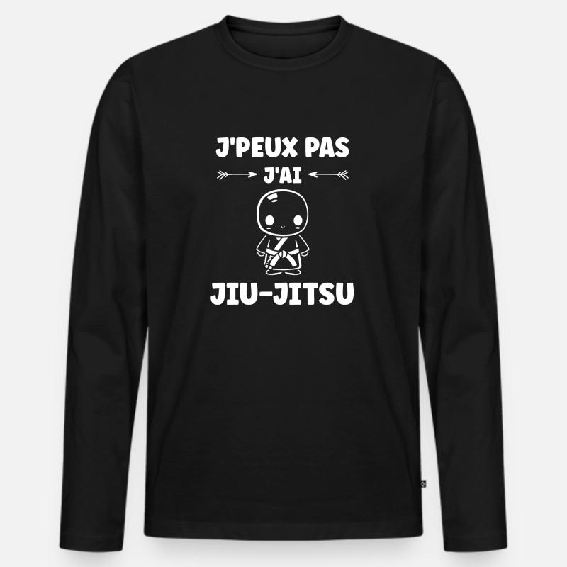 Jiu Jitsu - Männer Premium Bio Langarmshirt - Schwarz