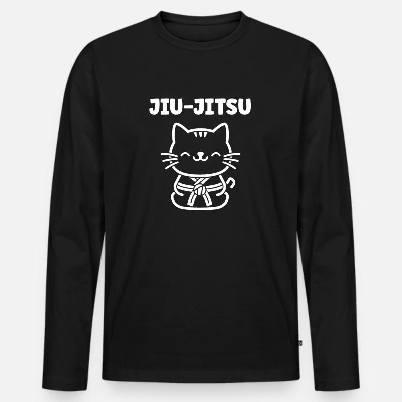 Jiu Jitsu - Männer Premium Bio Langarmshirt - Schwarz