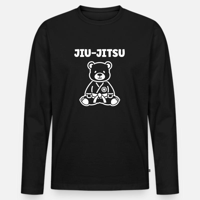 Jiu Jitsu - Männer Premium Bio Langarmshirt - Schwarz