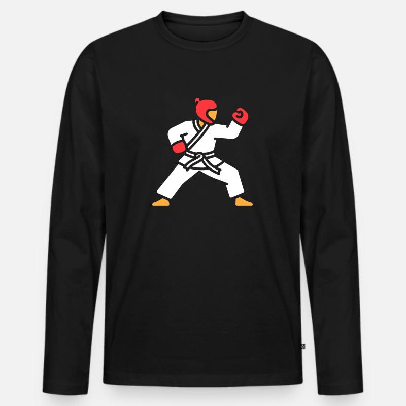 Taekwondo - Männer Premium Bio Langarmshirt - Schwarz