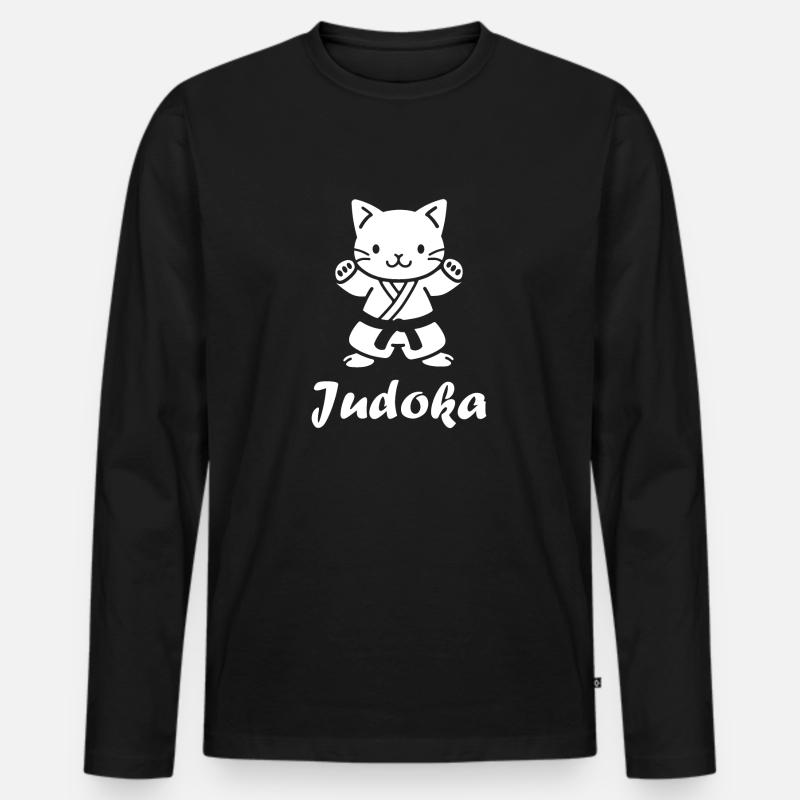 Judo - Männer Premium Bio Langarmshirt - Schwarz