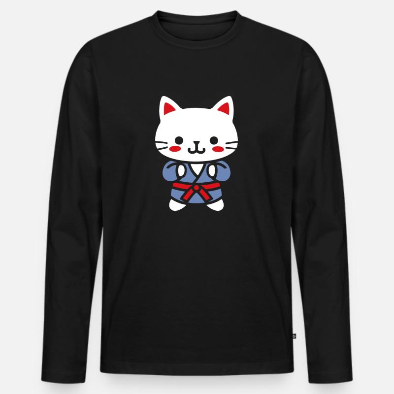 Judo - Männer Premium Bio Langarmshirt - Schwarz