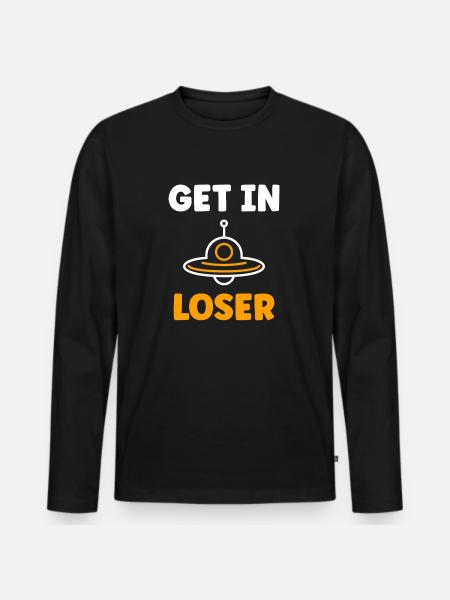 flying saucer - Men's Premium Organic Long Sleeve Shirt - black