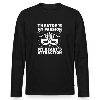 Theater My Passions My Heart ́s Attraction Actor - Men's Premium Organic Long Sleeve Shirt - black - Front - Nico (187cm)