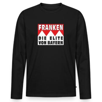 LA FRANCONIE L’ÉLITE DE LA BAVIÈRE - T-shirt manches longues Premium bio Homme - noir - Devant - Nico (187cm)