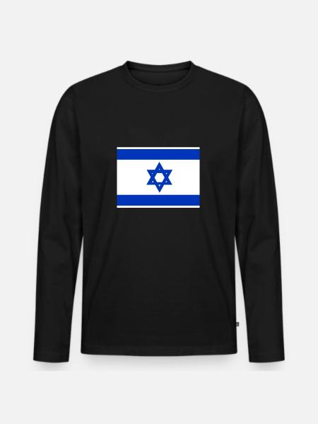 Flag Studies Israel - Men's Premium Organic Long Sleeve Shirt - black