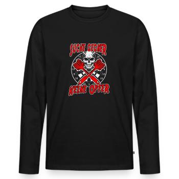 Dartboard - Look for opponents, no victims - Men's Premium Organic Long Sleeve Shirt - black - Front - Nico (187cm)