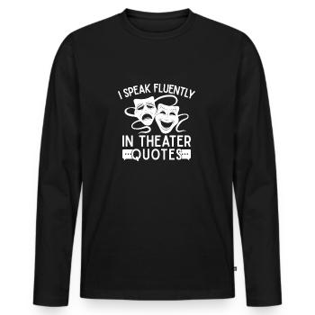Théâtre Parler couramment Citations Acteur Conception musicale - T-shirt manches longues Premium bio Homme - noir - Devant - Nico (187cm)