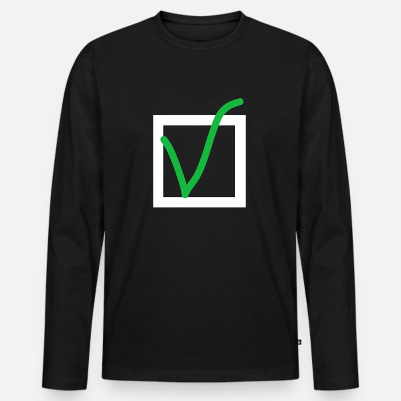 Abhaken - Männer Premium Bio Langarmshirt - Schwarz