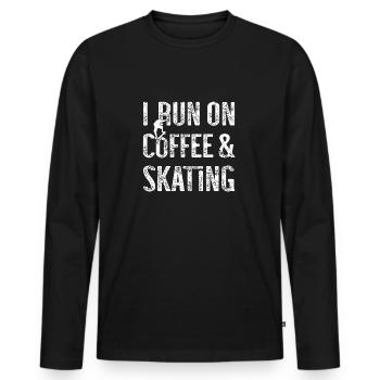Skateboard Art For Boys Girls Men Skateboard Gifts - Männer Premium Bio Langarmshirt - Schwarz - Vorne - Nico (187cm)