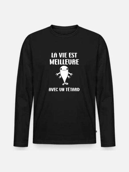 Têtard - T-shirt manches longues Premium bio Homme - noir