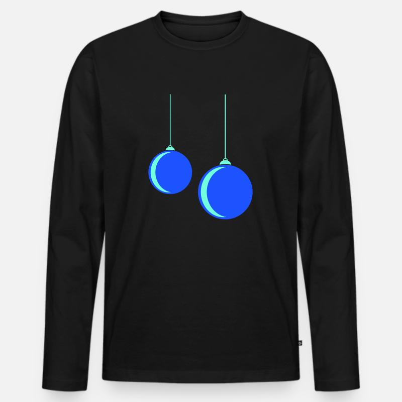 Weihnachtskugel - Männer Premium Bio Langarmshirt - Schwarz