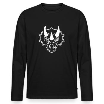 Triceratops - Men's Premium Organic Long Sleeve Shirt - black - Front - Nico (187cm)