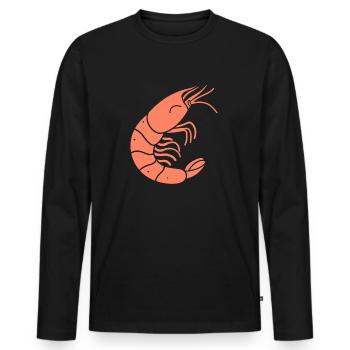 Shrimp - Men's Premium Organic Long Sleeve Shirt - black - Front - Nico (187cm)