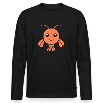 Shrimp - Men's Premium Organic Long Sleeve Shirt - black - Front - Nico (187cm)