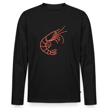 Shrimp - Men's Premium Organic Long Sleeve Shirt - black - Front - Nico (187cm)