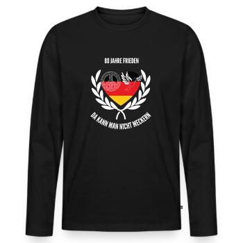 La paix en Allemagne avec la colombe de la paix - T-shirt manches longues Premium bio Homme - noir - Devant - Nico (187cm)