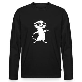 suricate - T-shirt manches longues Premium bio Homme - noir - Devant - Nico (187cm)