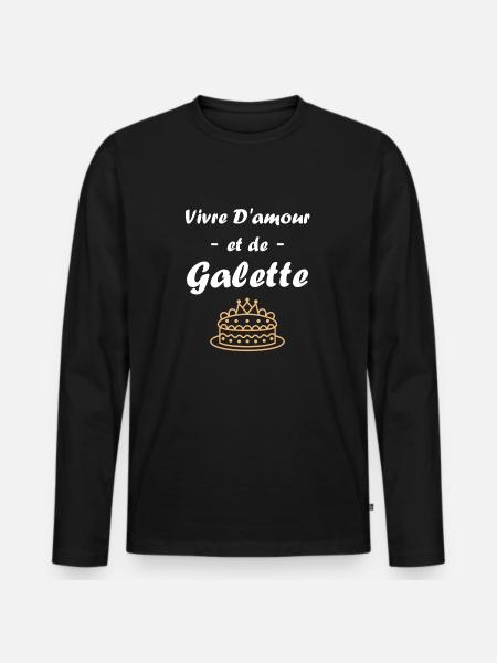 Pancake - Men's Premium Organic Long Sleeve Shirt - black