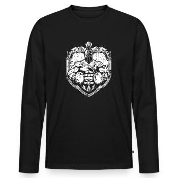 Spartan Boxer Arts martiaux MMA - T-shirt manches longues Premium bio Homme - noir - Devant - Nico (187cm)