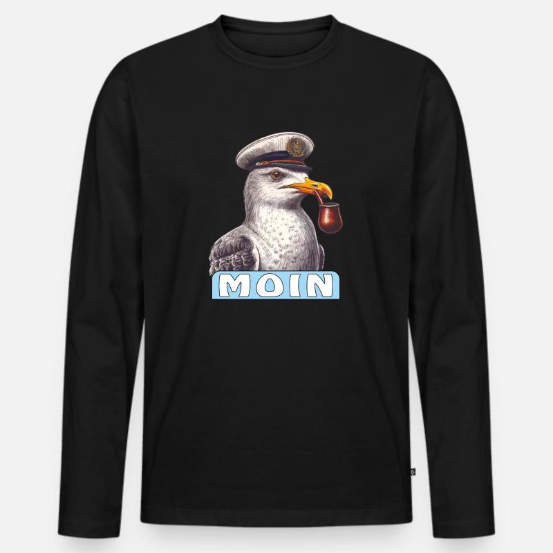 MÖVE MOIN - Männer Premium Bio Langarmshirt - Schwarz