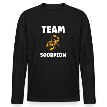 scorpion - Men's Premium Organic Long Sleeve Shirt - black - Front - Nico (187cm)