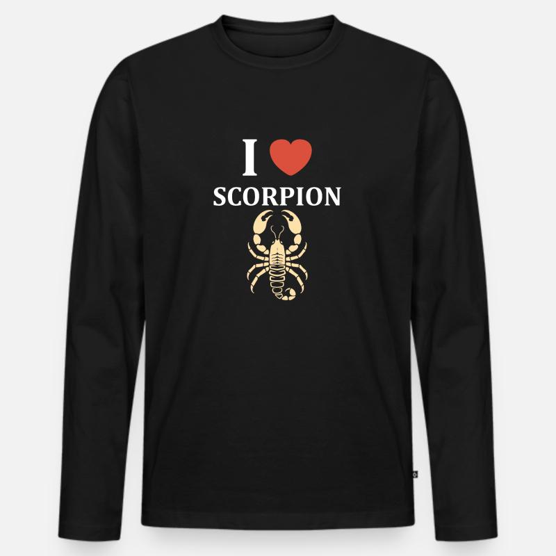Skorpion - Männer Premium Bio Langarmshirt - Schwarz