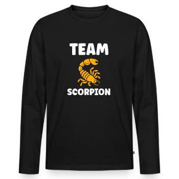 scorpion - T-shirt manches longues Premium bio Homme - noir - Devant - Nico (187cm)