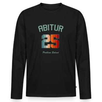 Abitur 2025 Abiturienten Abitur Abitur Abitur Exam Gift - Men's Premium Organic Long Sleeve Shirt - black - Front - Nico (187cm)