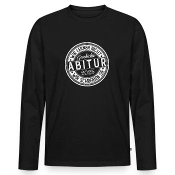 Abitur 2025 Abiturienten Abitur Abitur Abitur Exam Gift - Men's Premium Organic Long Sleeve Shirt - black - Front - Nico (187cm)