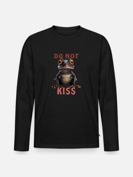 FROG DO NOT KISS - Men's Premium Organic Long Sleeve Shirt - black
