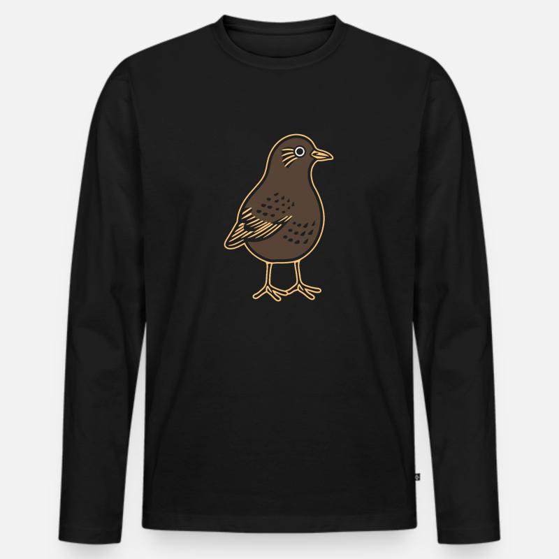 Waldschnepfe - Männer Premium Bio Langarmshirt - Schwarz