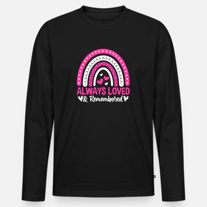 Always Loved and Remembered - Männer Premium Bio Langarmshirt - Schwarz