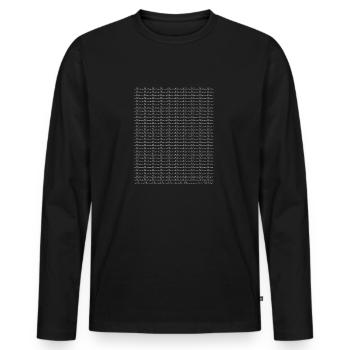 The Very Best Husband in the World Saying - Men's Premium Organic Long Sleeve Shirt - black - Front - Nico (187cm)