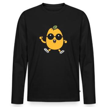 Potato - Men's Premium Organic Long Sleeve Shirt - black - Front - Nico (187cm)