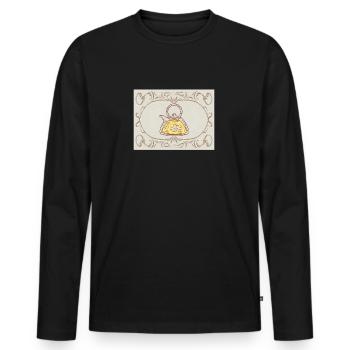 Théière Florale Vintage Illustration Flora Vintage - T-shirt manches longues Premium bio Homme - noir - Devant - Nico (187cm)