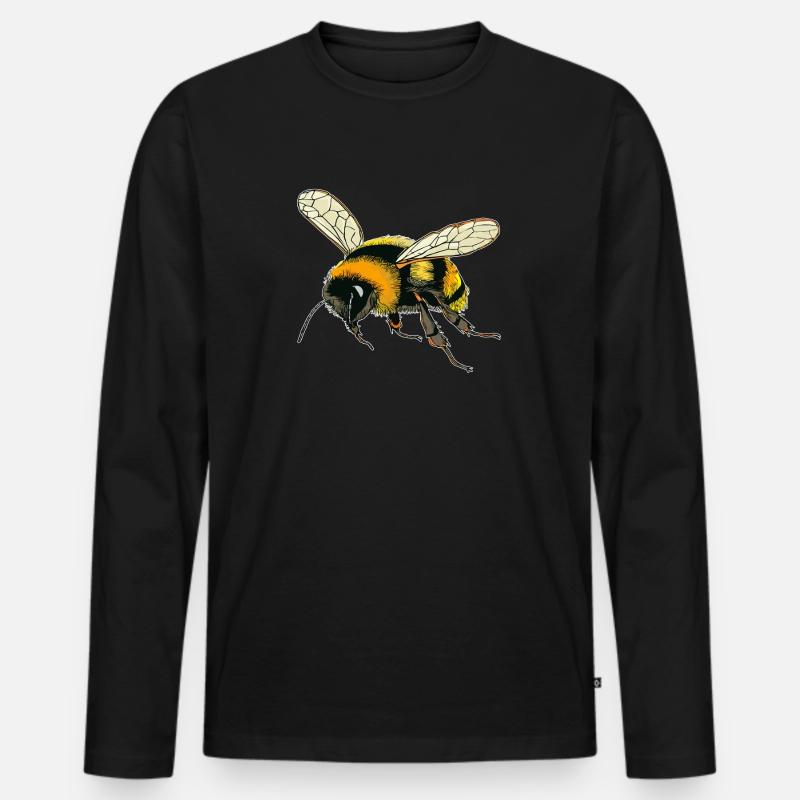 HUMMELN KONTUR - Männer Premium Bio Langarmshirt - Schwarz