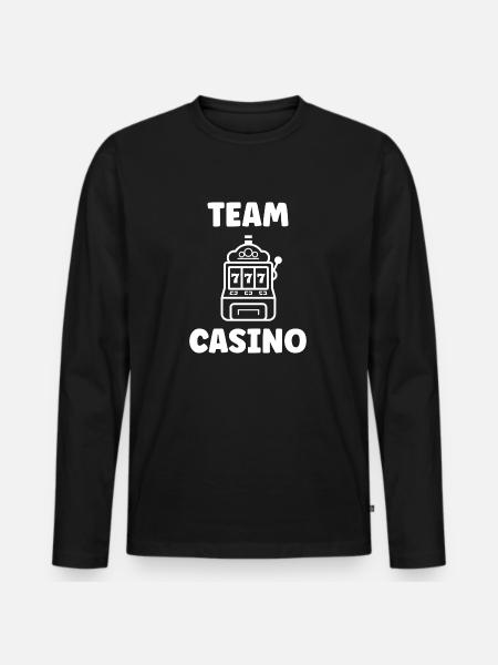 Kasino - Männer Premium Bio Langarmshirt - Schwarz