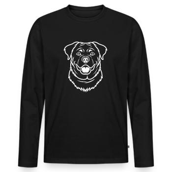 Rottweiler - Men's Premium Organic Long Sleeve Shirt - black - Front - Nico (187cm)