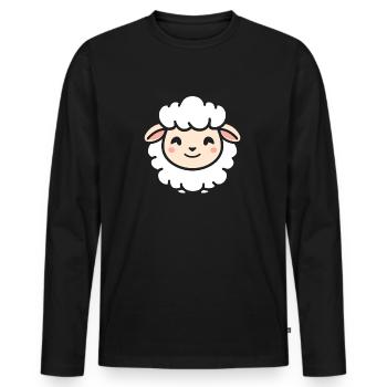 Sheep - Men's Premium Organic Long Sleeve Shirt - black - Front - Nico (187cm)