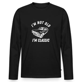 I'm Not Old, I'm Classic - Men's Premium Organic Long Sleeve Shirt - black - Front - Nico (187cm)