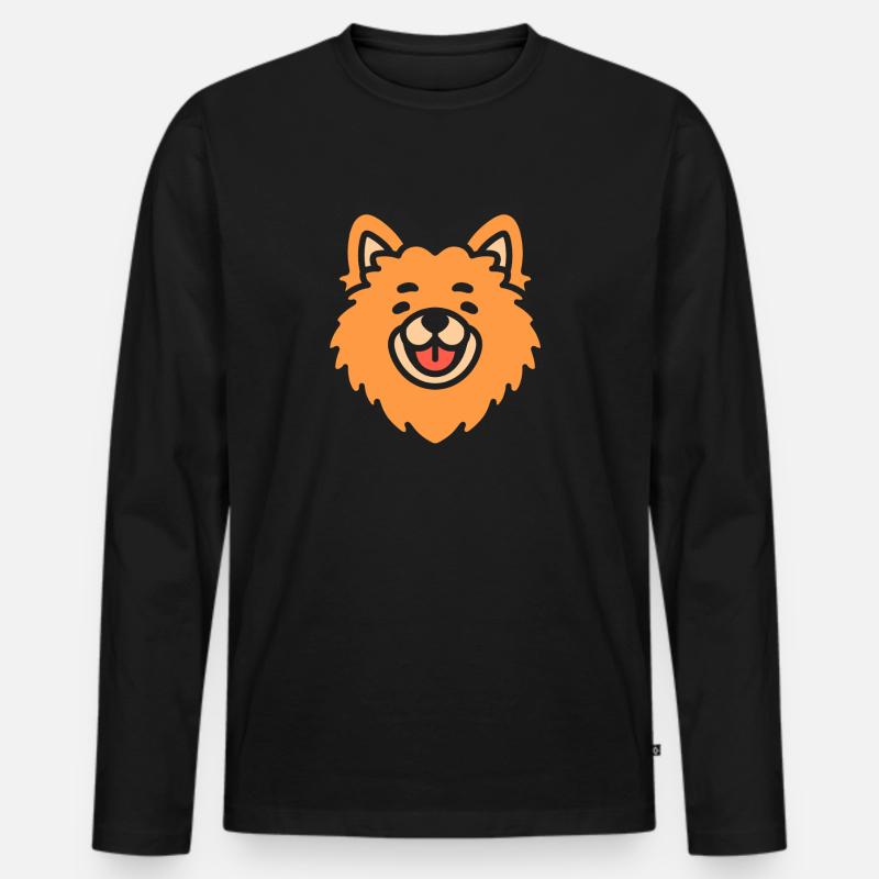 Eurasier - Männer Premium Bio Langarmshirt - Schwarz