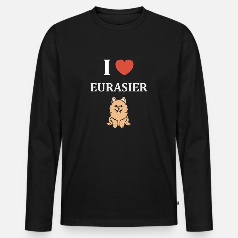 Eurasier - Männer Premium Bio Langarmshirt - Schwarz