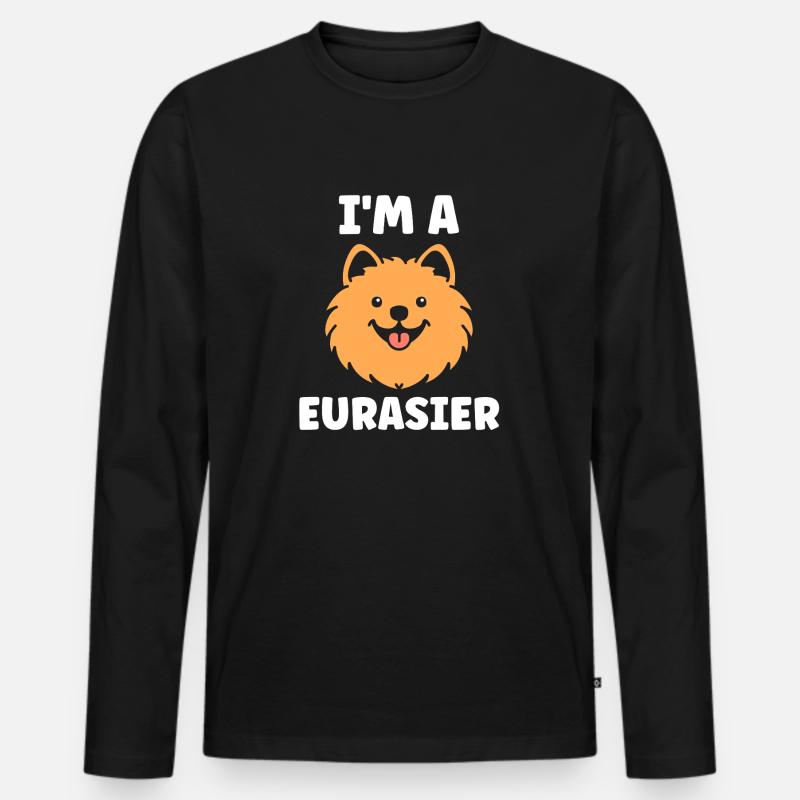 Eurasier - Männer Premium Bio Langarmshirt - Schwarz